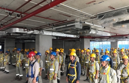 Updated progress at the Grade-A Office and Building – No.17 Tong Dan